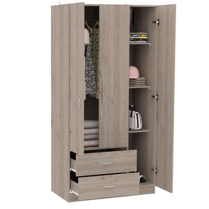 Closet América, Humo, con dos cajones y amplios espacios para guardar ropa ZF