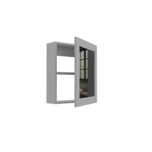 Gabinete de Baño Heston, Blanco, con espejo y dos entrepaños