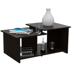 Mesa de Centro Trueno, Wengue, con amplio espacio ideal para ubicar decoraciones
