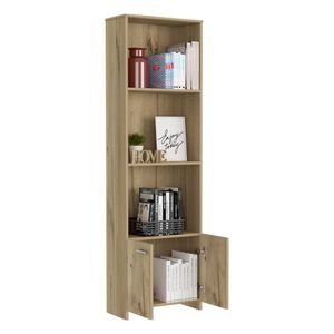 Biblioteca Milán, Café claro, con dos puertas abatibles y tres entrepaños