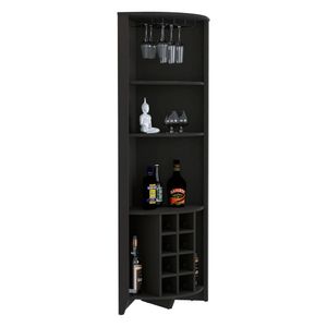 Bar Esquinero Sarume, Wengue, con amplio espacio de almacenamiento y porta copas