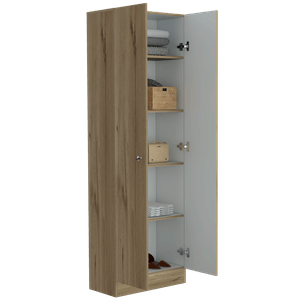 Closet Ainara, Café claro y Blanco, con cinco entrepaños