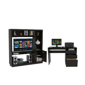 Combo Habitación Egan, Rack de Tv + Escritorio