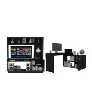 Combo Habitación Hasani, Rack de Tv + Escritorio