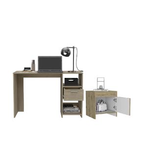 Combo Oficina Teo, Escritorio + Mesa de Noche