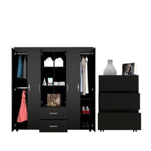 Combo Habitación Platino, Closet + Cajonera