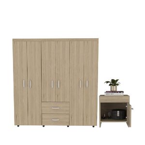 Combo Habitación Otto, Closet + Mesa de Noche