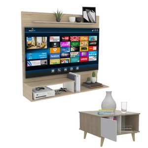 Combo Sala Hans, Panel de Tv + Mesa de centro