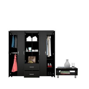 Combo Habitación Atenea, Closet + Mesa de Centro