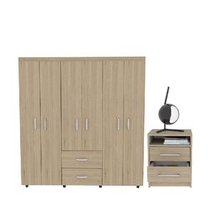 Combo Habitación Oriel, Closet + Mesa de Noche