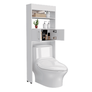 Gabinete de Baño Oporto, Blanco, con variedad de entrepaños