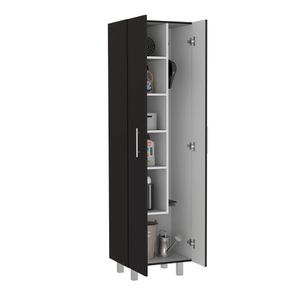 Mueble de Aseo Romana, Wengue y Blanco, con cinco entrepaños organizadores