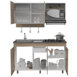 Cocina Integral Deneb, Beige y Blanco, sirve para mesón izquierdo