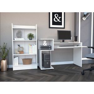 Combo Para Oficina Galicia, Incluye Escritorio y Biblioteca
