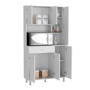 Alacena Bagan, Blanco, con Un Cajón y Seis Puertas Batientes Exp  ZF