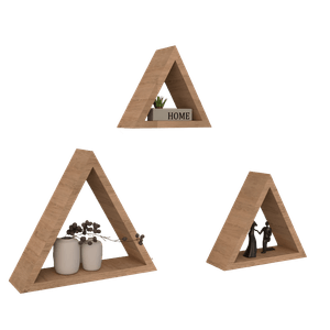 Set de Repisas Angular, Beige, X 3 Unidades