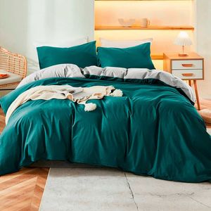 Duvet Bicolor Aguamarina / Gris Plata