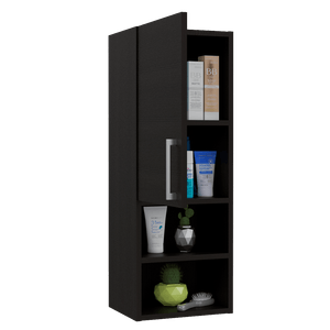 Gabinete de Baño Oporto, Wengue, con espacio para guardar objetos de aseo personal