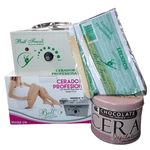 Bell Franz Ceradora Profesional  Cera Vidmore  CHOCOLATE Kit de lienzos con aplicador