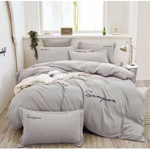Duvet Sampson Bordado Gris Claro