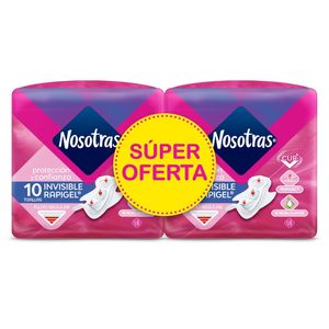 Oferta Toallas Higienicas Nosotras Invisible Rapigel 2 X 10Und
