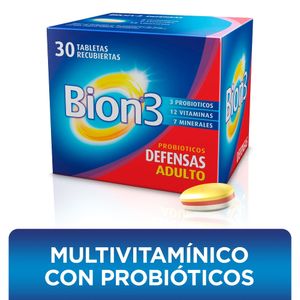 Bion3 Multivitaminico Con Probioticos X 30 Tabletas