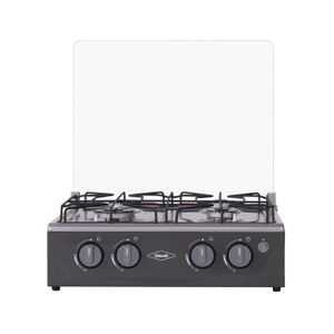Estufa de Mesa Haceb 4 Puestos Gas Propano Avellana Vidrio Gris
