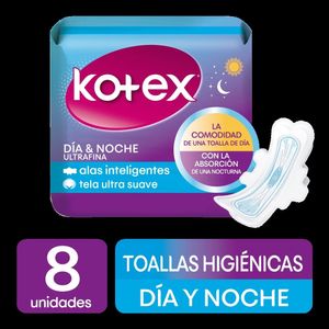 Toallas Higienicas Kotex Nocturna Con Alas X 8Und