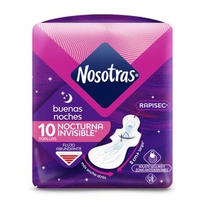 Toallas Higienicas Nosotras Buenas Noches Invisible Rapisec X 10Und