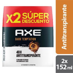 Oferta Desodorante Antitranspirante Aerosol Hombre Axe Dark Temptation 2Und X 152ml