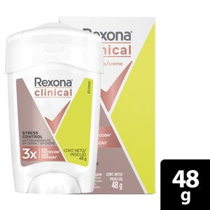 Desodorante Rexona en Crema para Hombre Clinical Stress Control 48g