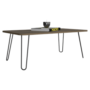 Mesa de Centro Rony, Nogal, ideal para cuatro puestos