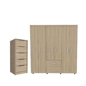 Combo Habitación Piero, Closet + Comoda