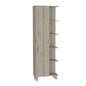 Mueble Esquinero Aran, Humo, con Variedad de Entrepaños ZF