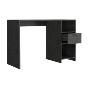Escritorio Malasia, Gris, con Un Cajon Archivador y Dos Entrepaños ZF