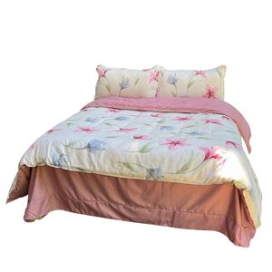Duvet Estampado Lirios Rosados Doble