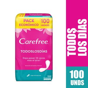 Protectores Carefree Todos Los Días Pack Económico 100Und