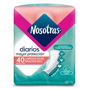 Protectores Diarios Nosotras Largos Alas Multiestilo X 40Und