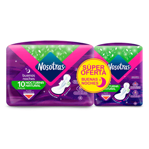 Oferta Toallas Higienicas Nosotras Buenas Noches X 14