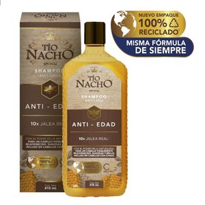 Tio Nacho Shampoo Capilar Antiedad Nutricion Brillo Jalea Real 415Ml