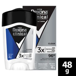 Desodorante Rexona en Crema para Hombre Solid Clean 48g