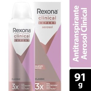 Desodorante Rexona Aerosol Mujer Clinical Classic Expert 91g
