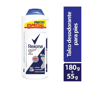 Oferta Talco Rexona Efficient Para Pies 180g + 55g
