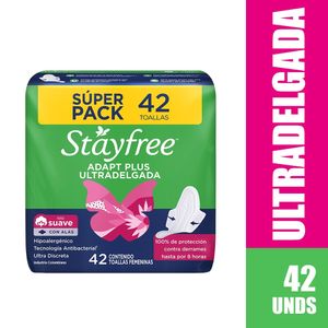 Toalla Higienica Stayfree Adapt Plus Ultradelgada X 42und