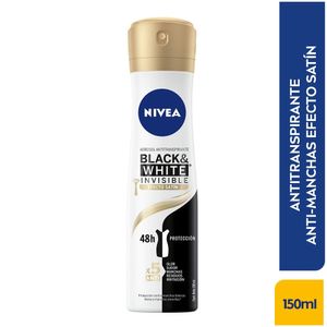 Desodorante Aerosol Black & White Satin X 150Ml