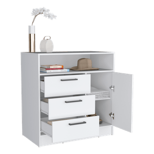 Organizador Omex, Blanco, con Tres Cajones y Una Puerta Abatible ZF