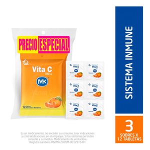 Oferta Vita C Mk 500Mg Mandarina X 12 Pague 2 Lleve 3