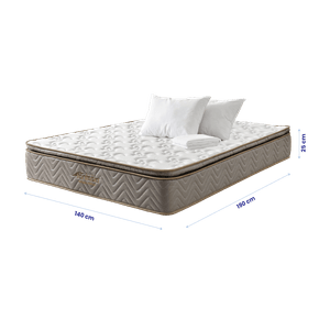 Colchón Doble Litium  Pillow 140x190 +2 Almohadas+Protector de Colchón