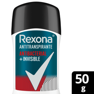 Desodorante Rexona en Barra Antibacterial Invisible 50g