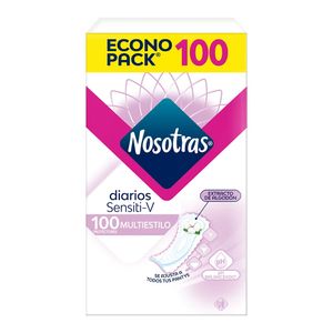 Protectores Nosotras Sensitive Multiestilo X 100Und